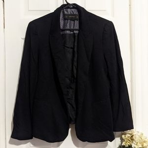Zara Black Open Blazer Jacket Lightweight